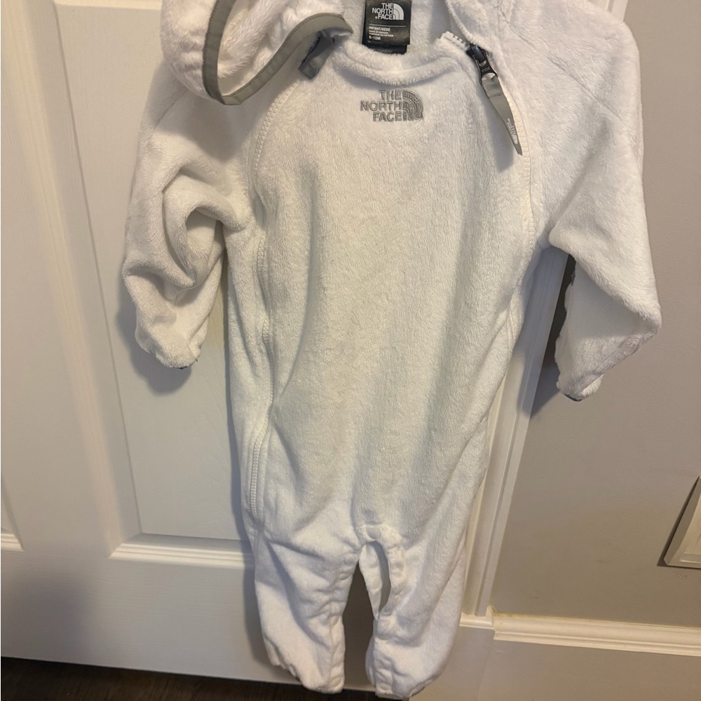 The North Face Kids Soft White Hooded Footie